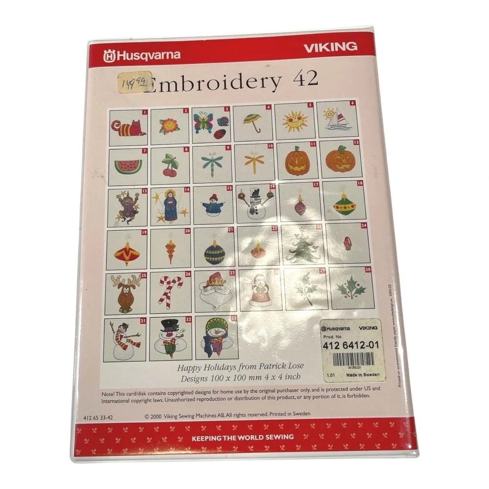 Husqvarna Viking Embroidery 42 d-Card Patrick‎ Lose Holiday Designs 412641201